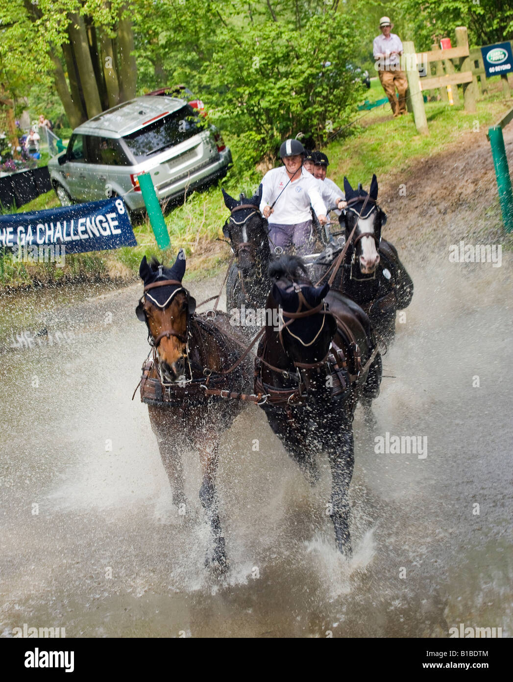 Pferdekutsche Windsor zeigen Marathon fahren Stockfoto