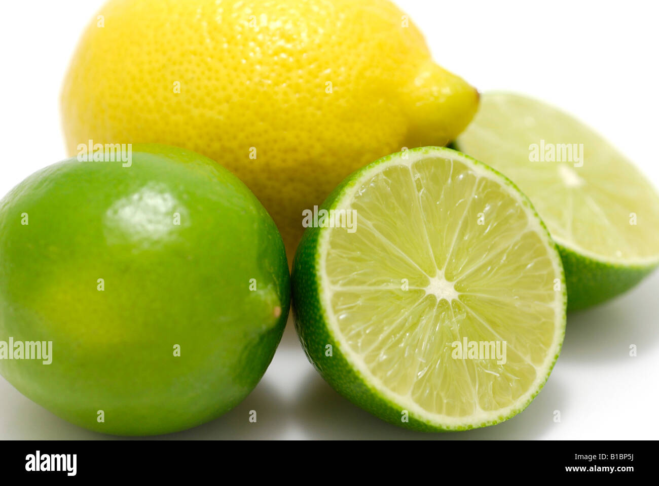 Zitronen und Limetten Stockfoto