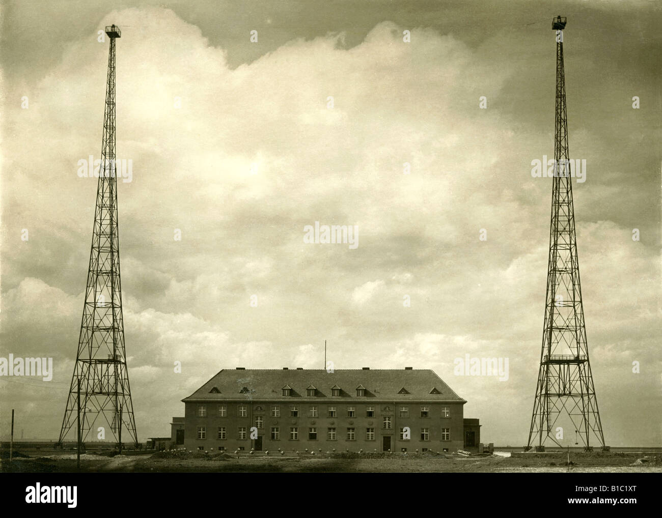 Broadcast, Radiosender, Sender, in der Nähe von Berlin, Deutschland, ca. 1926, Stockfoto