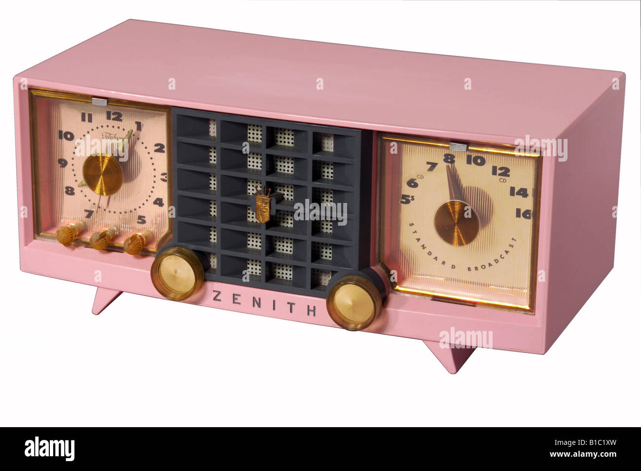 Broadcast, Radio, Radio, Typ, Typ Zenith S-21634, USA, Illinois, ca. 1956, Technik, historisch, historisch, Clipping, 1950er Jahre, Wecker, Set, 20. Jahrhundert, Stockfoto