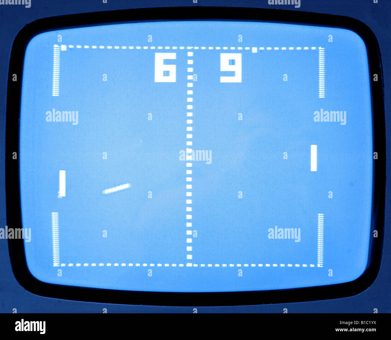 Computer/Elektronik, Spiele, erstes Videospiel "Pong", Screenshot, Deutschland, ca. 1975, Stockfoto