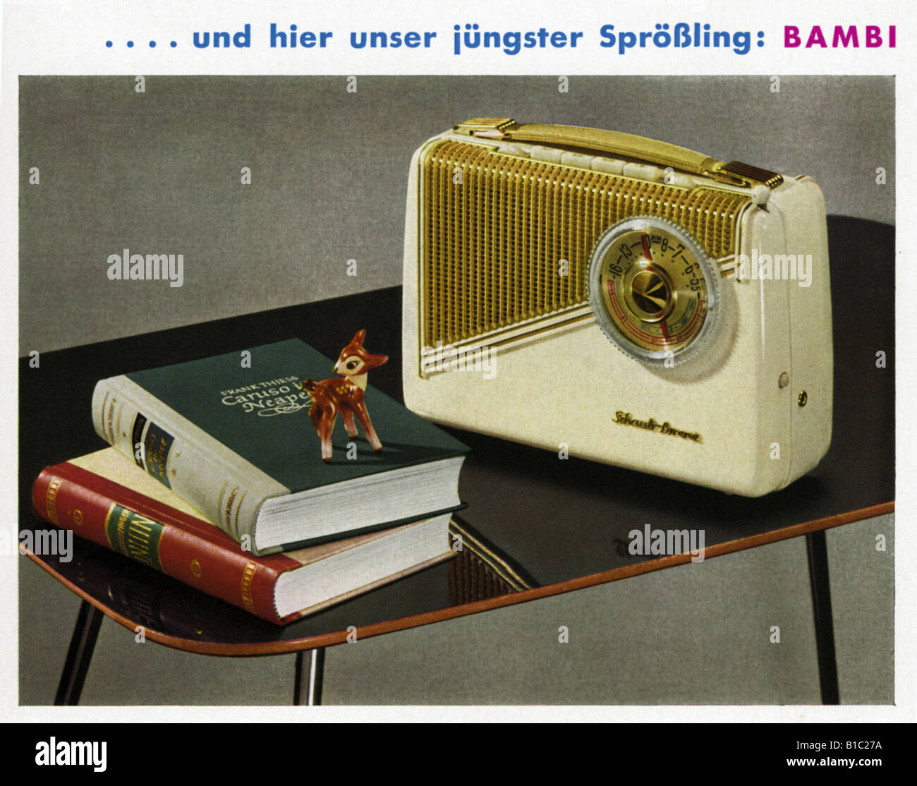 Broadcast, Radio, Radio, Typ, Schaub-Lorenz, Typ Bambi, Deutschland, 1956, Stockfoto