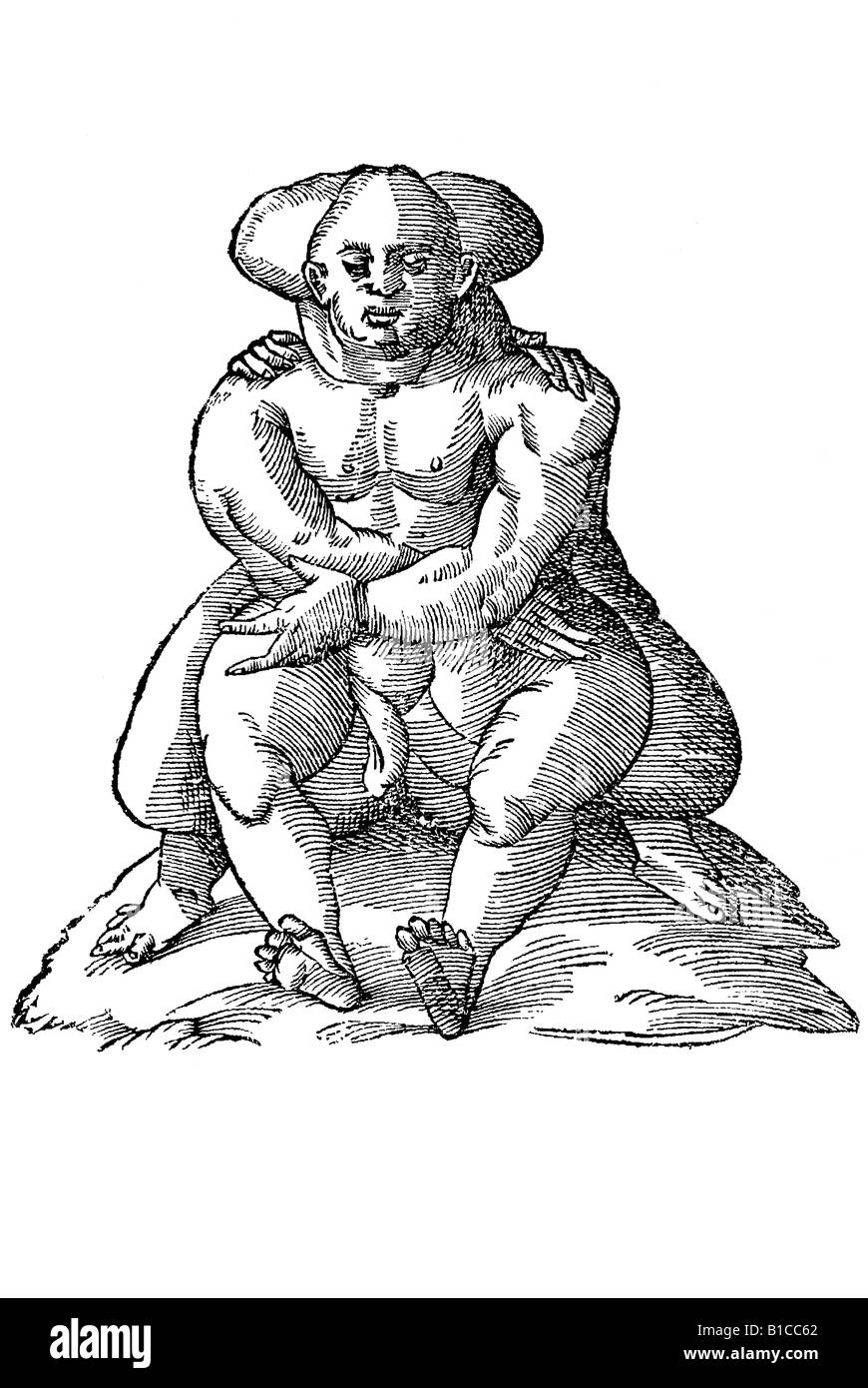 Monstrum Bisrons, Aldrovandi, 1642, 17. Jahrhundert, Renaissance, Europa Stockfoto