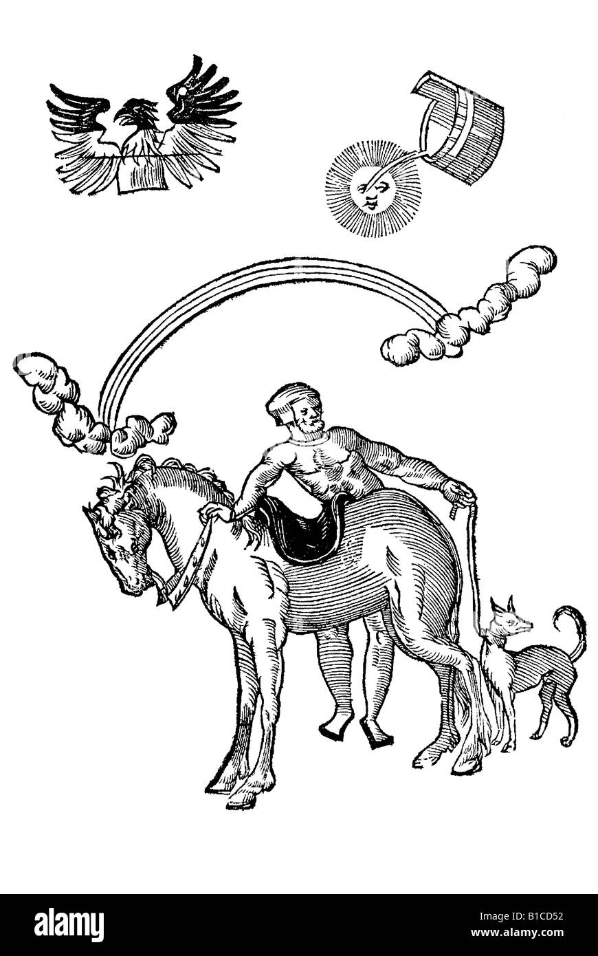 Prodigium Equitis, Aldrovandi, 1642, 17. Jahrhundert, Renaissance, Europa Stockfoto