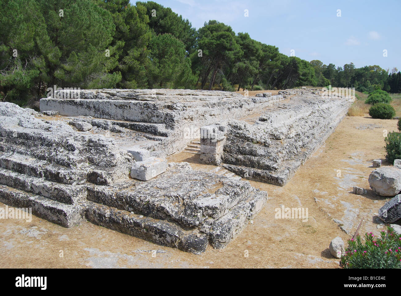 Opferaltar des Hieron, der Parco Archeologico, Siracusa, Sizilien, Italien Stockfoto