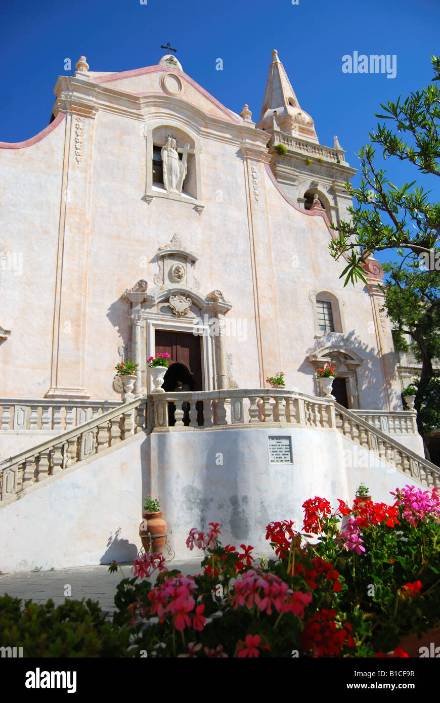 Kirche von San Giuseppe, Piazza IX Aprile, Taormina, Provinz Messina, Sizilien, Italien Stockfoto