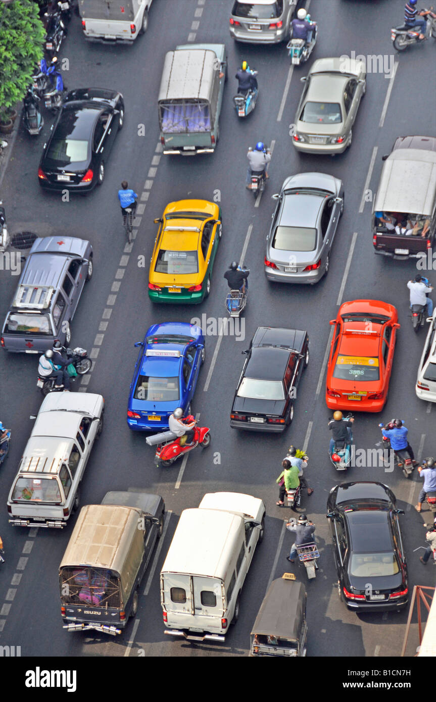 Traffic Jam, Thailand, Bangkok Stockfoto
