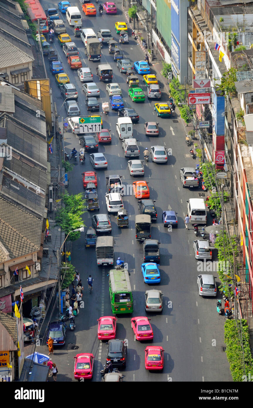 Blick auf Traffic Jam, Thailand, Bangkok Stockfoto