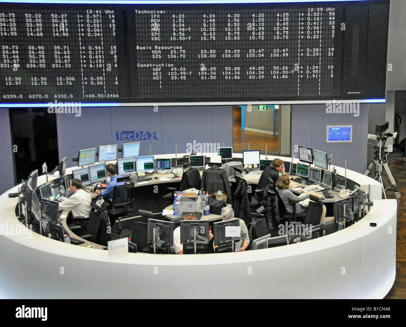 Makler in Deutsche Boerse, Deutschland, Hessen, Frankfurt Stockfoto