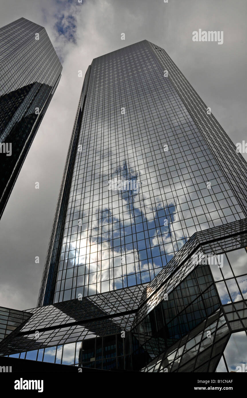 Glasverkleidung der Deutsche Bank AG, Deutschland, Hessen, Frankfurt Stockfoto