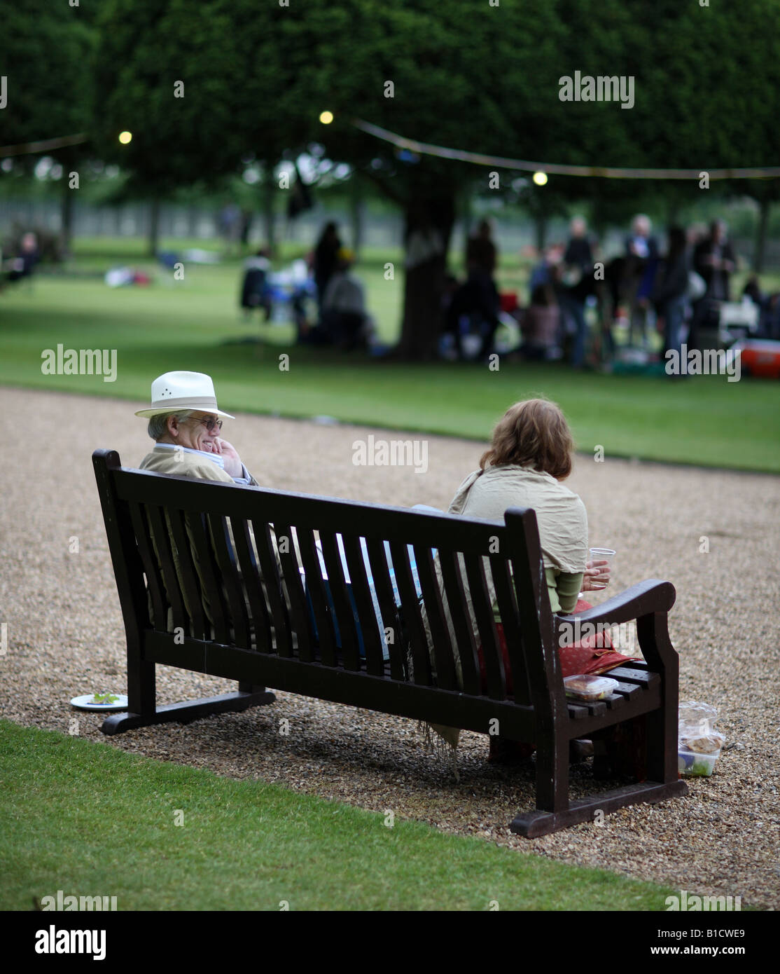 Fans von Musiker Van Morrison. Stockfoto