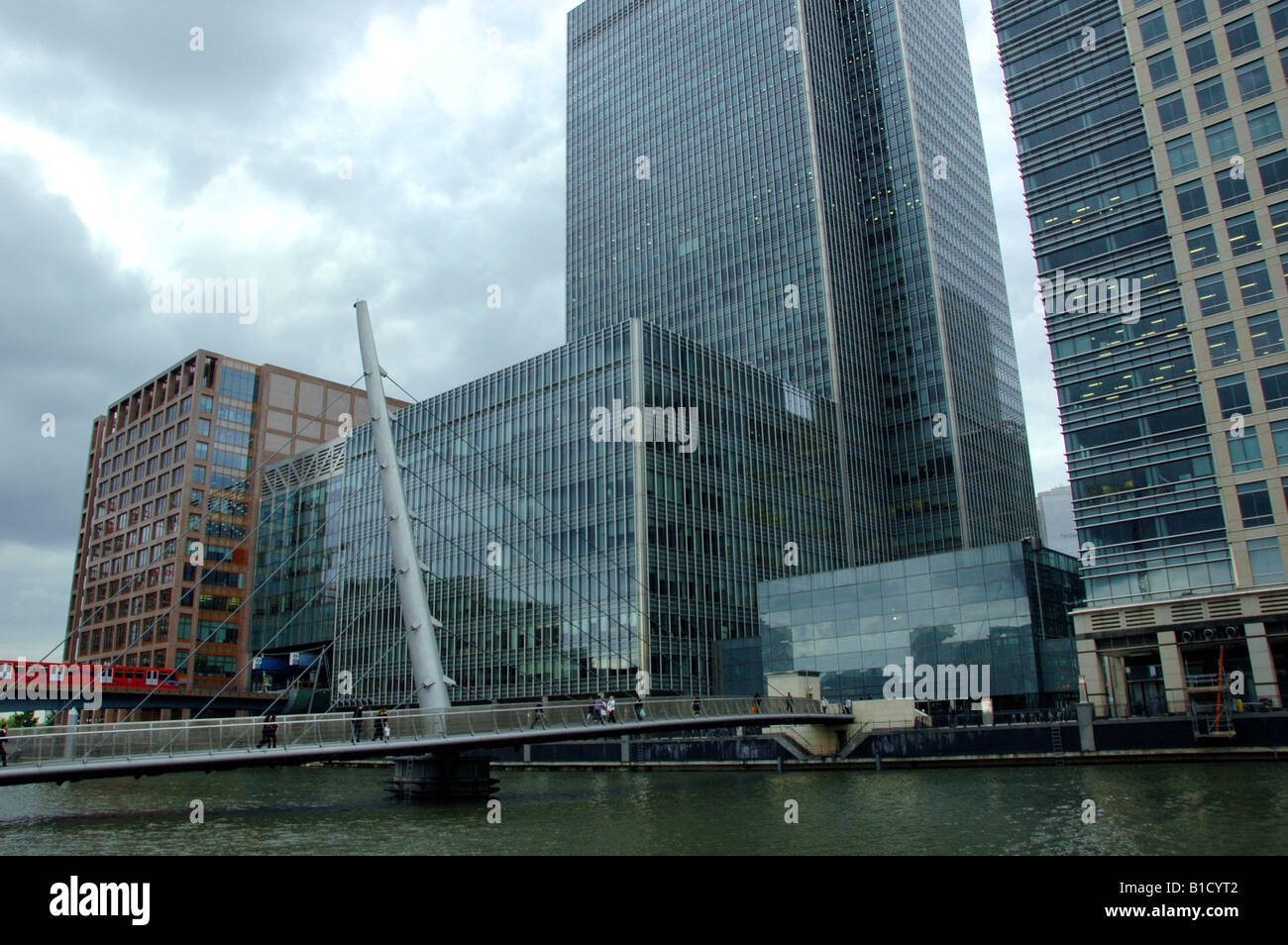 Architektur in Canary Wharf London England Stockfoto