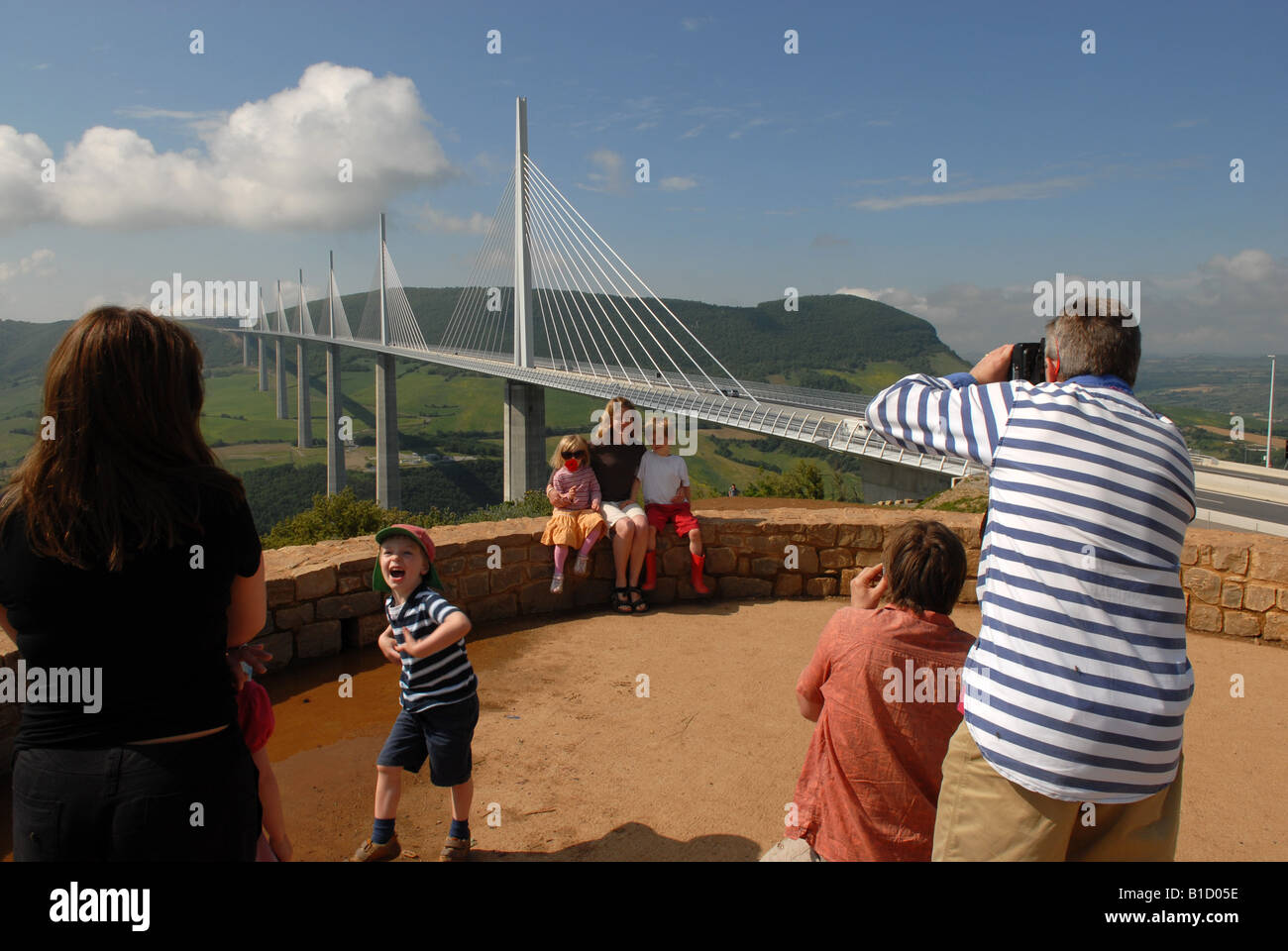 Das Viadukt von Millau in The Zentralmassiv Frankreichs Stockfoto