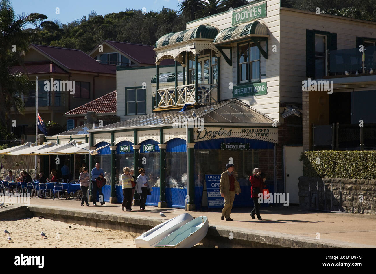 Doyles Fischrestaurant in Watsons Bay auf Sydney dient die berühmtesten Fish And Chips in Australien Stockfoto
