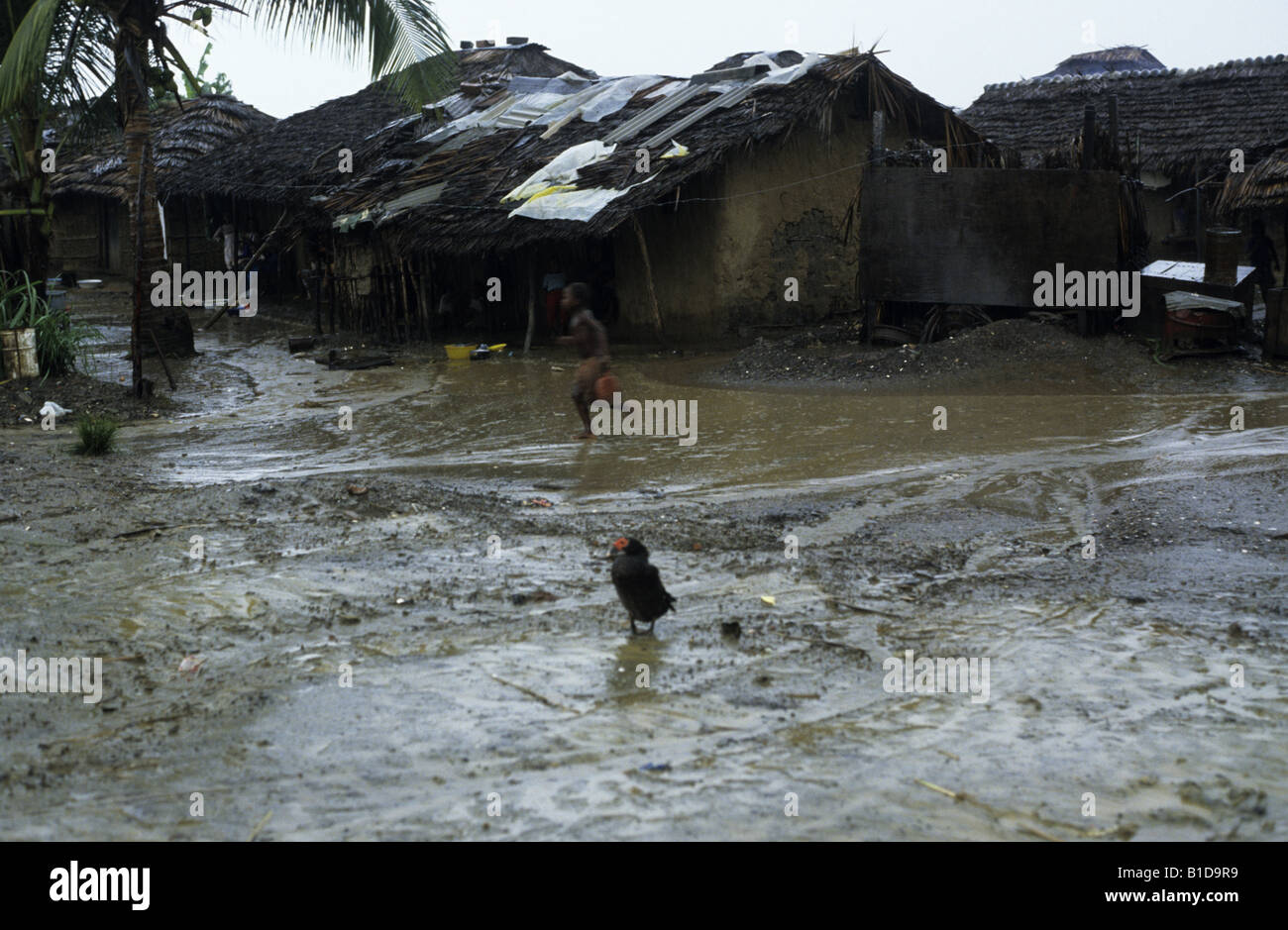 Mosambik überflutet Dorf Stockfoto