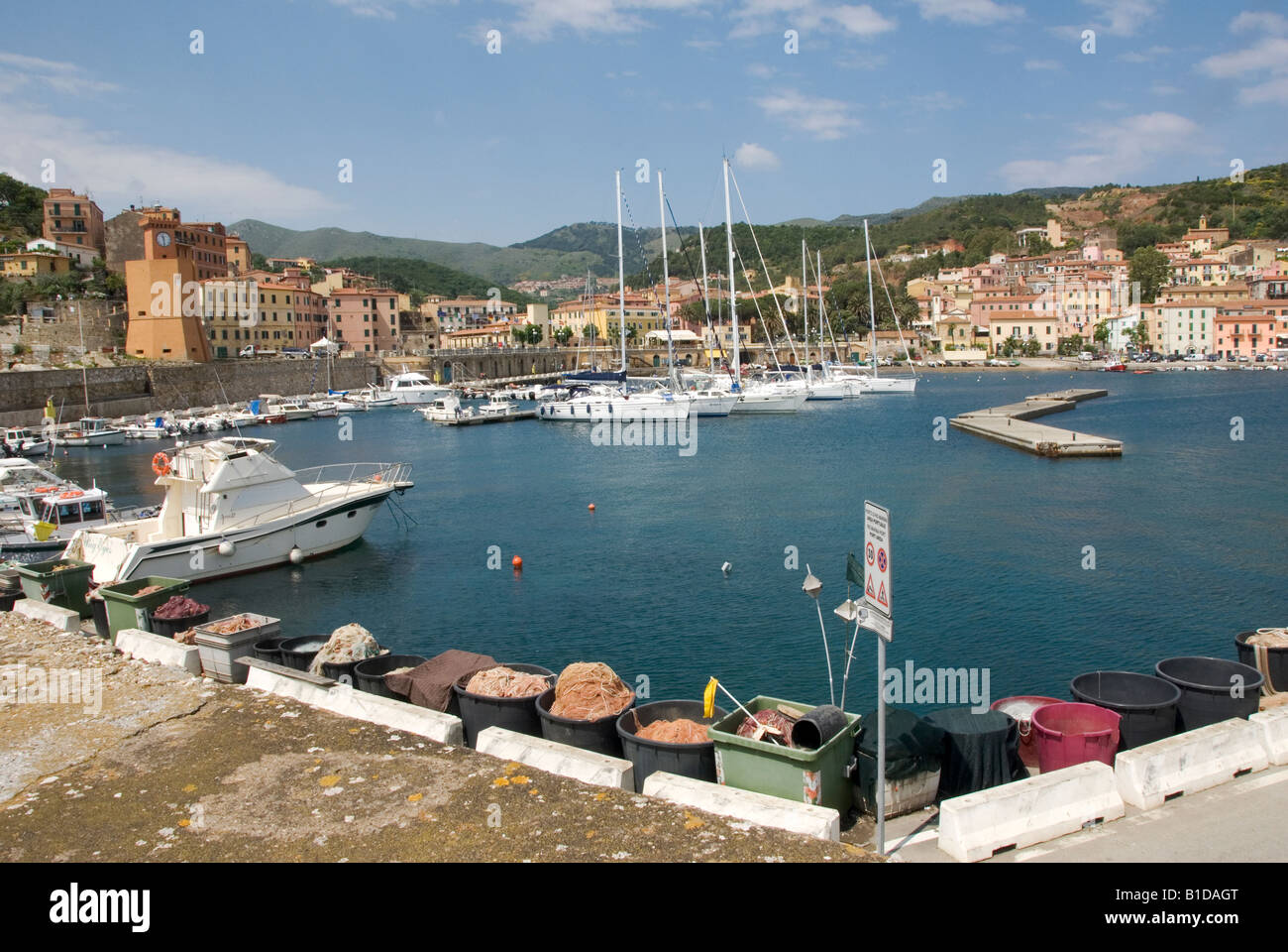 Boot Hafen Rio Marina auf der Insel Elba (Isola Elba), Toskana Italien Stockfoto