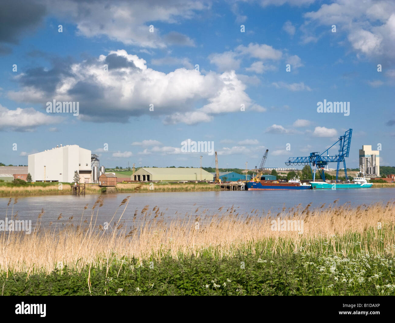 Flixborough Wharf am Fluss Trent bei Flixborough, North Lincolnshire, UK Stockfoto