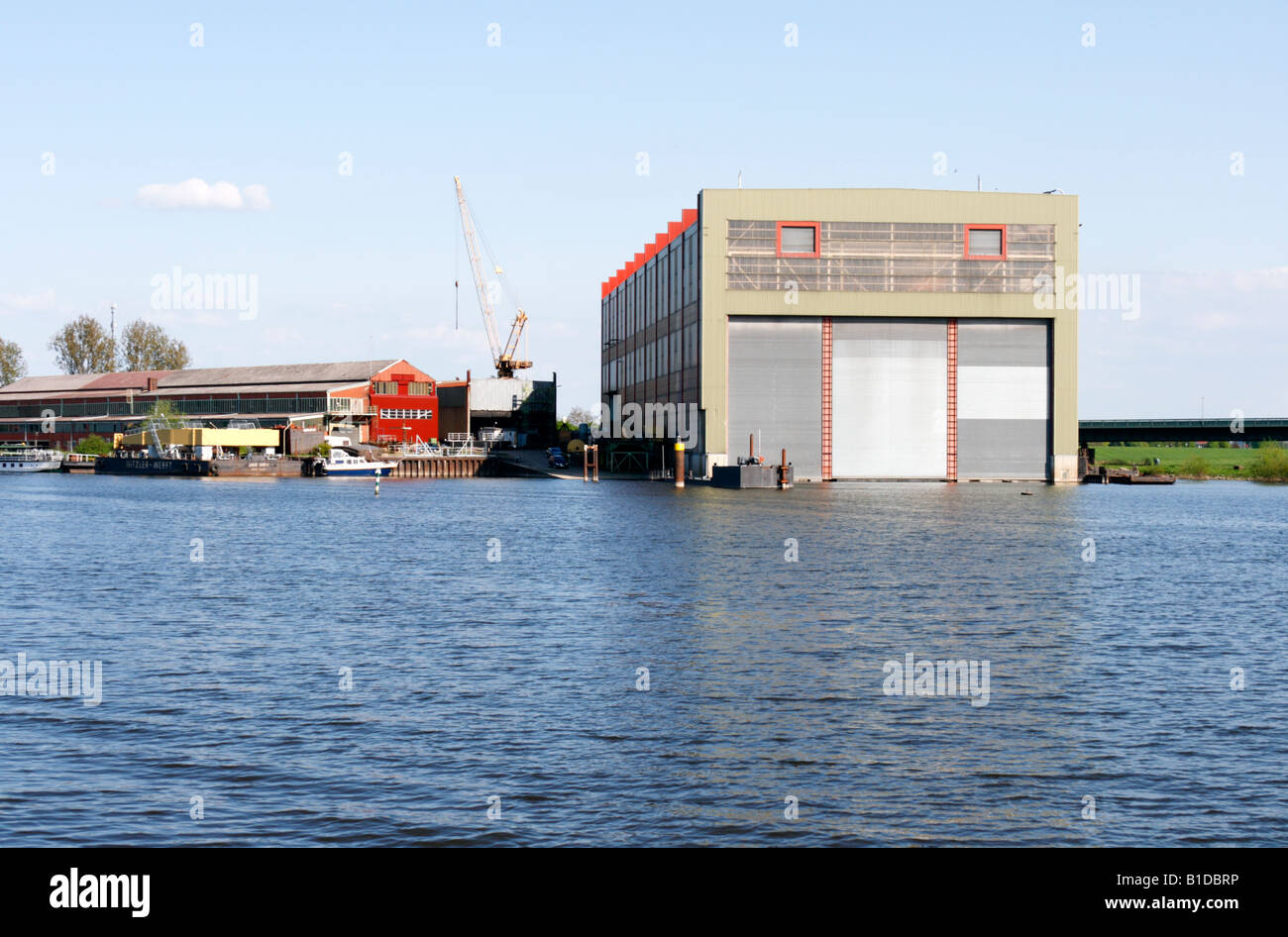 Werft in Lauenburg Stockfoto