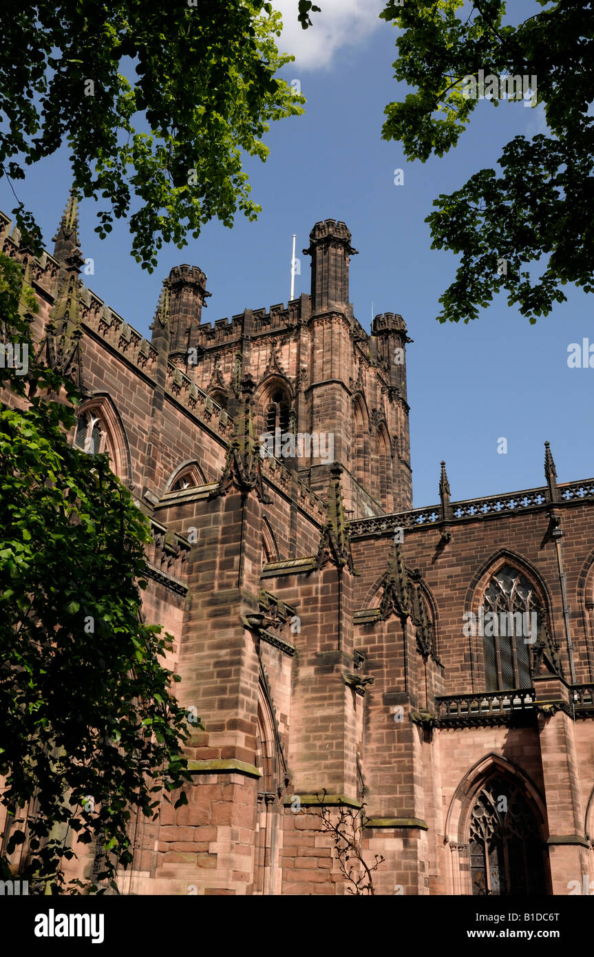 Chester Kathedrale Chester Stadtzentrum Stockfoto