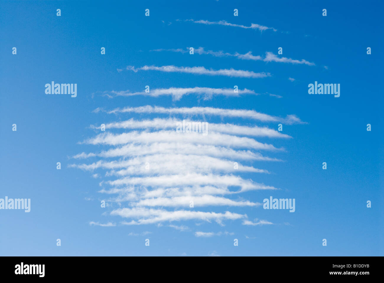 Cirrocumulus Wolken ("Makrele Luftraum") Stockfoto