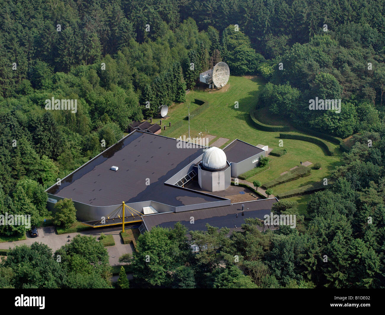 Luftaufnahme des Quasars Sternwarte in Hoeven Noord Brabant, Die Niederlande Stockfoto
