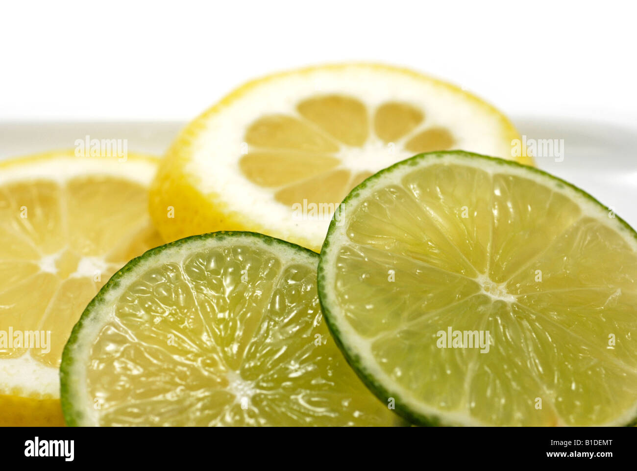 Zitronen und Limetten Stockfoto