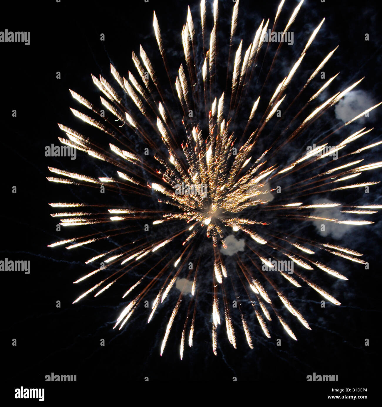 Silvester Feuerwerk Stockfoto