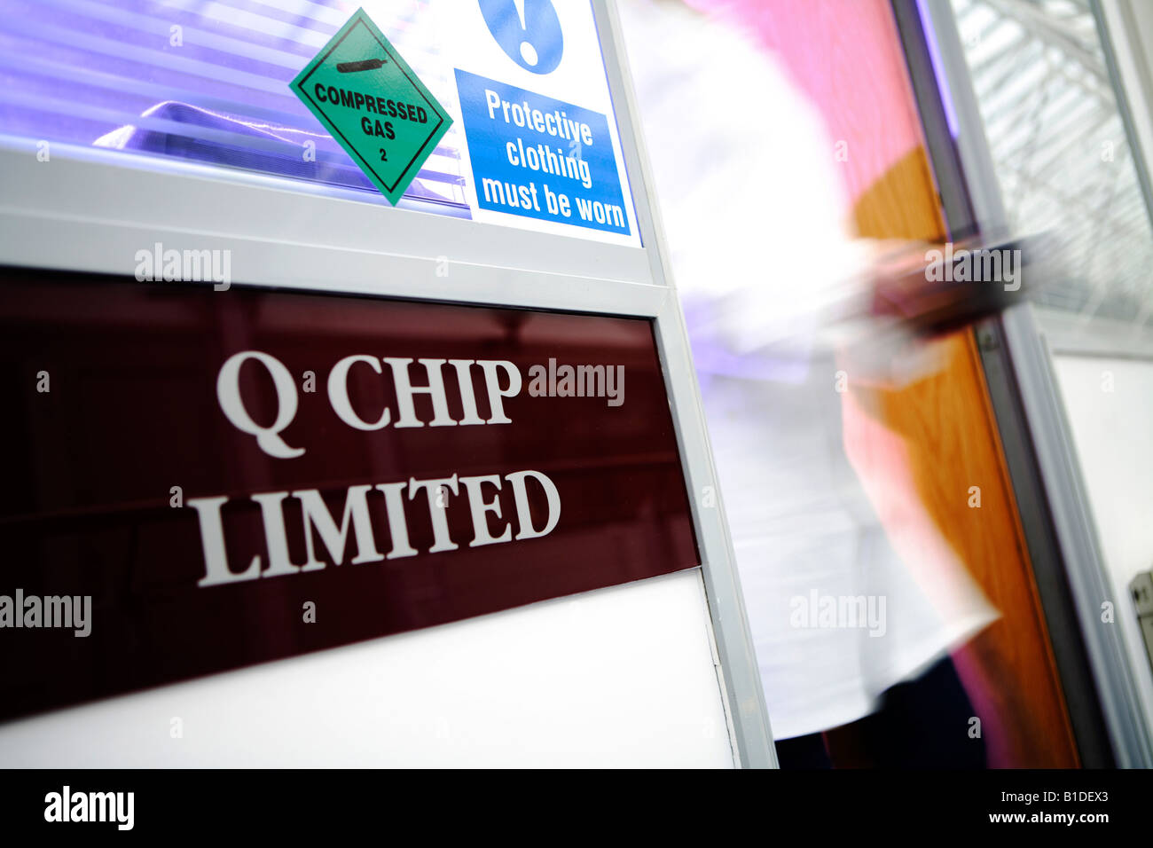 Q-Chip Medical Science Entwicklungsgesellschaft Cardiff Stockfoto