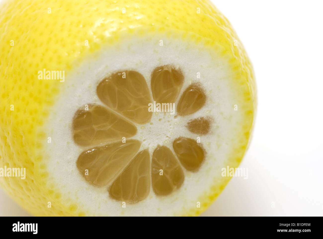 In Scheiben geschnittene Zitrone Stockfoto