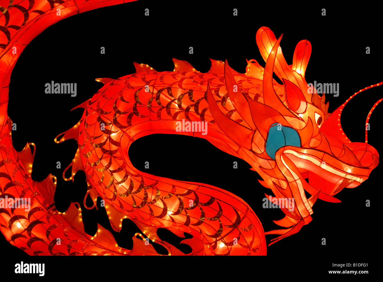 Chinesische traditionelle Drachen Laterne Stockfoto