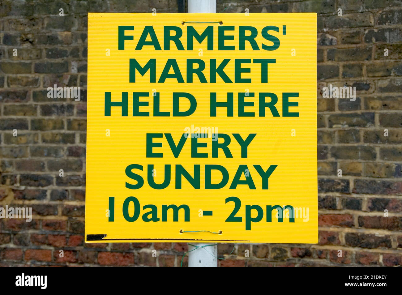 Bauernmarkt Zeichen Islington London England UK Stockfoto