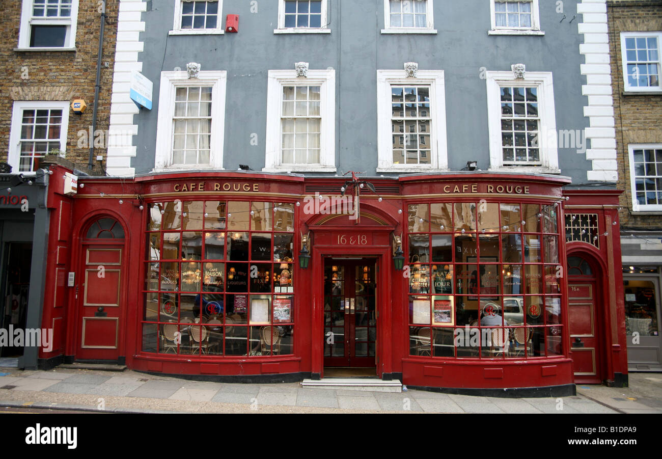 Cafe Rouge Restaurant Blackheath Nord-London Stockfoto