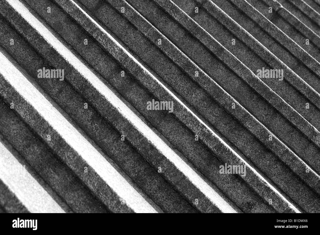 Flug von steigenden Stufen Treppe Treppenhaus Stockfoto