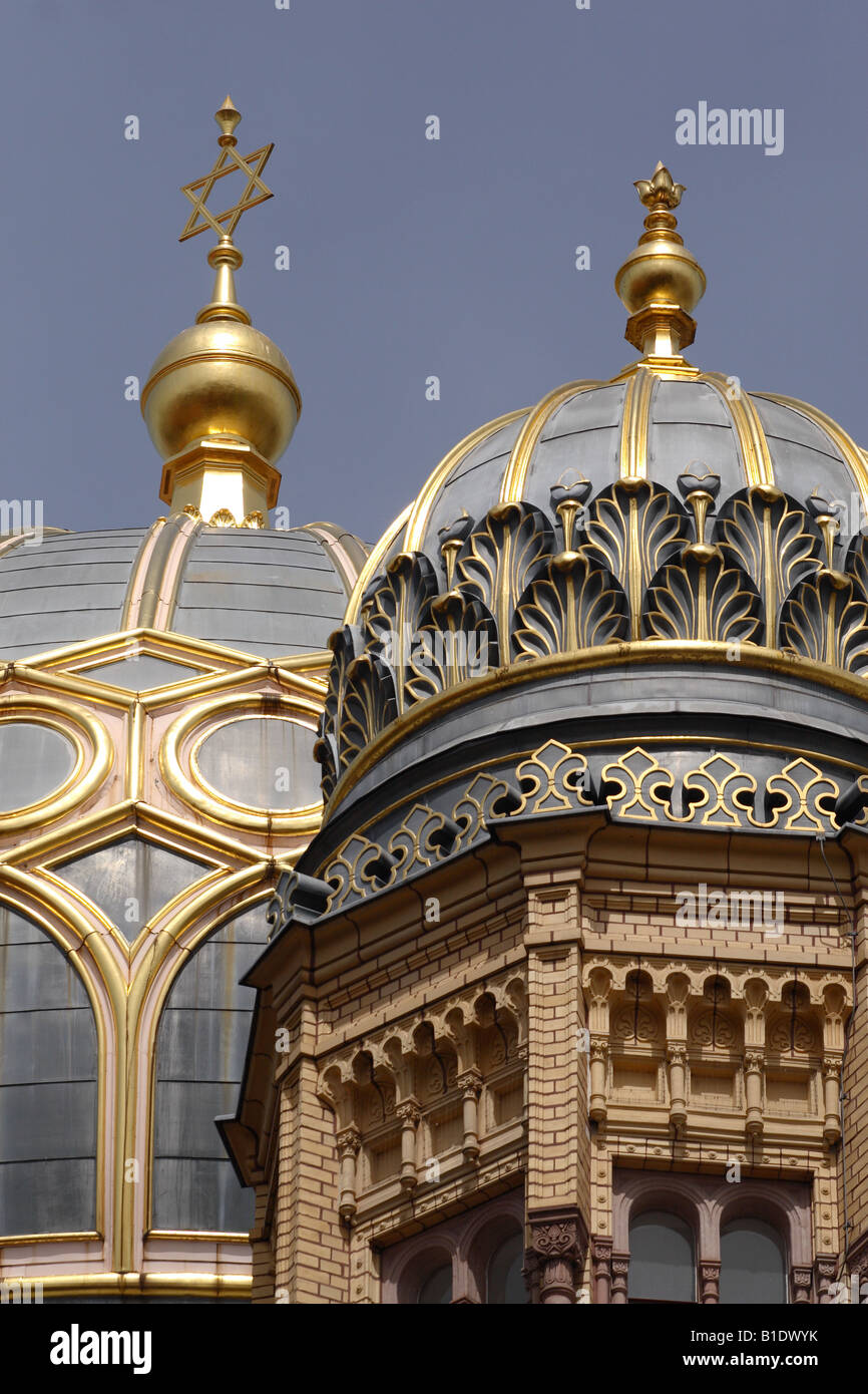 Berlin Deutschland die Neue Synagoge errichtet in der Oranienburger Straße im Scheunenviertel Bezirk der Stadt 1859 Stockfoto