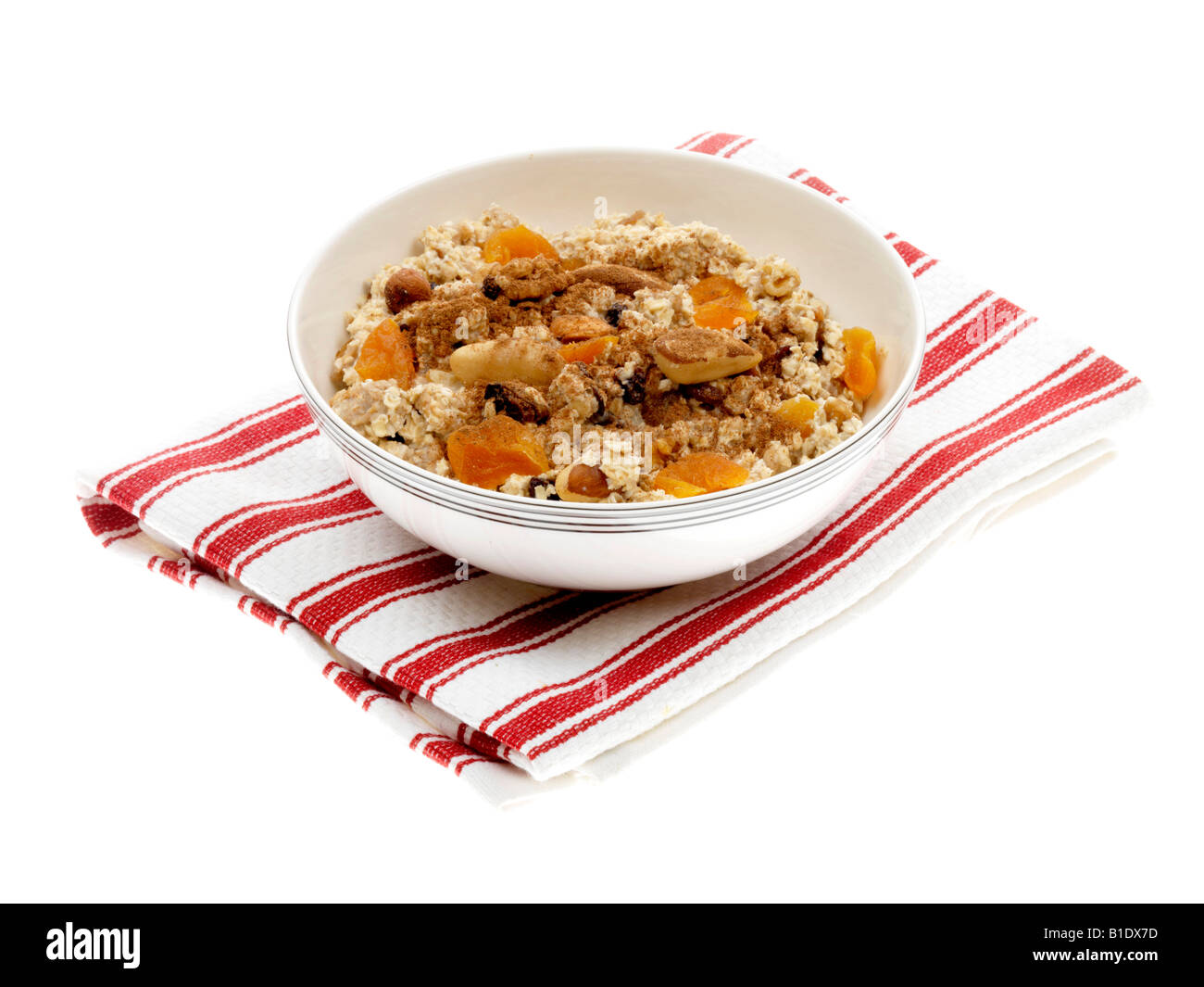 Müsli mit gemischten Früchten und Nüssen Stockfoto