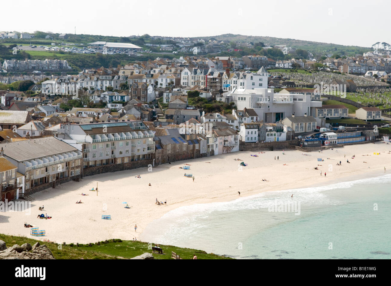 Porthmeor beach "St. Ives" in Cornwall Großbritannien Stockfoto