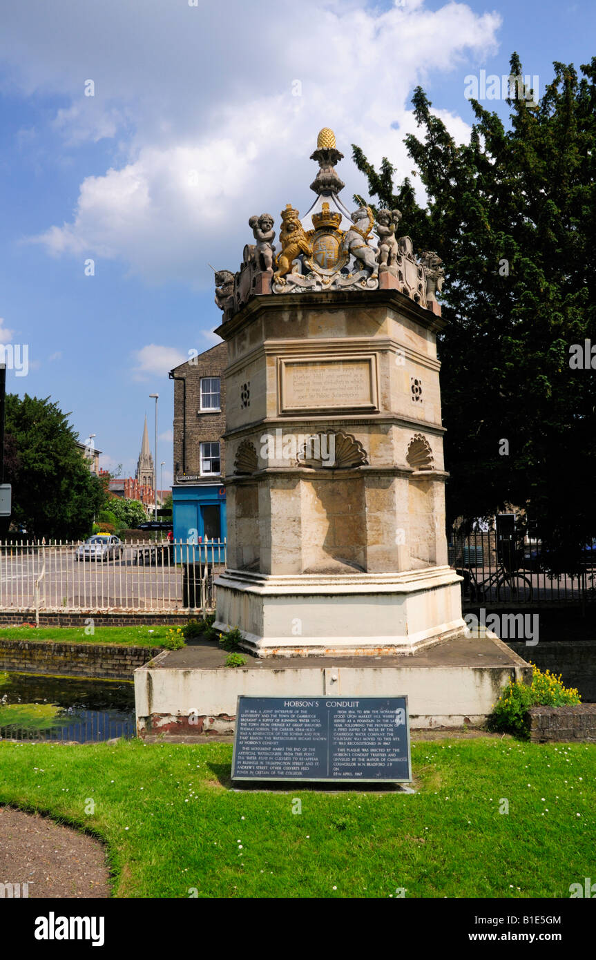 Hobson Conduit Denkmal Cambridge England UK Stockfoto