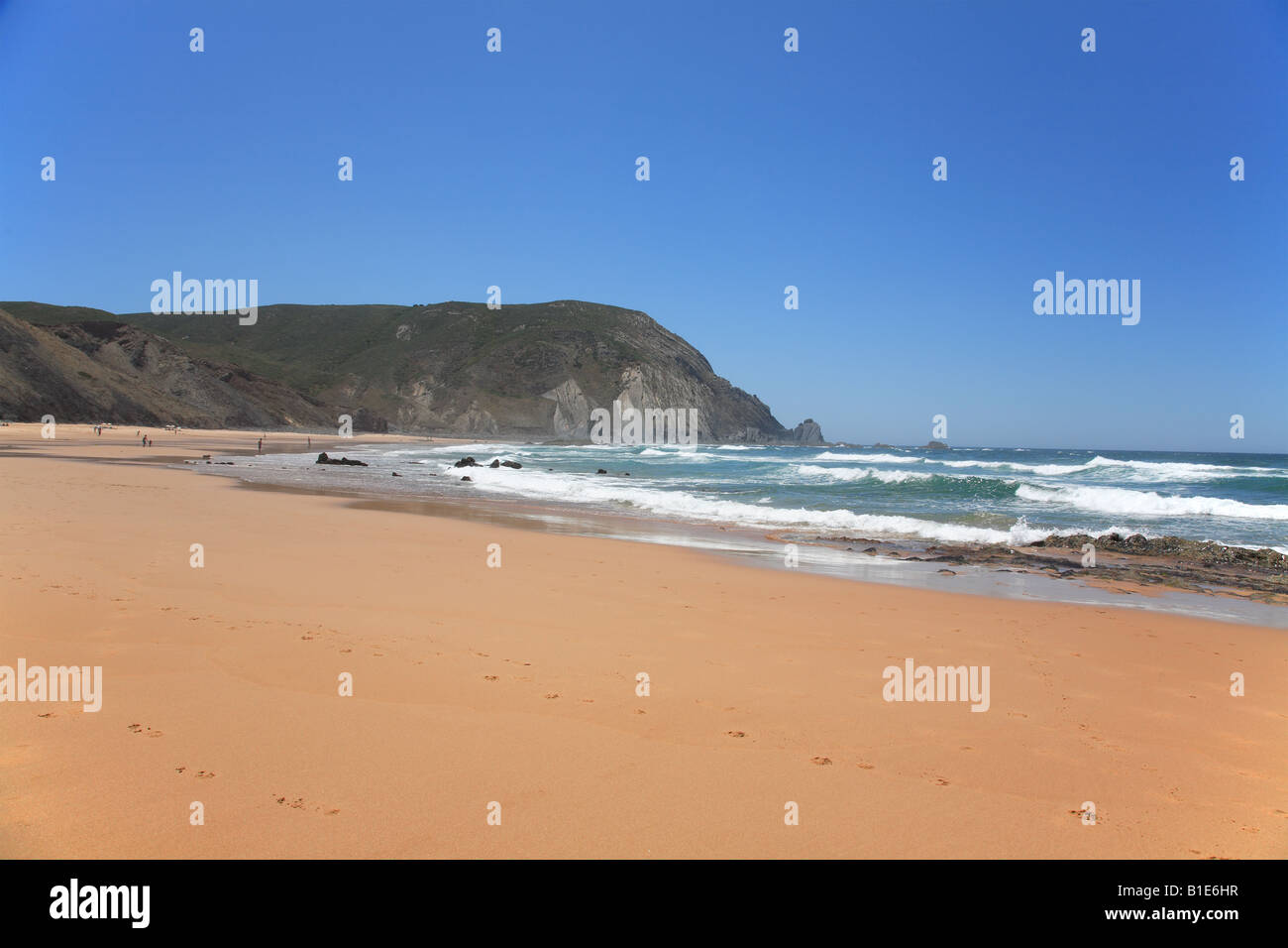 Praia Do Castelejo, Strand, Sagres, Algarve, Portugal Stockfoto