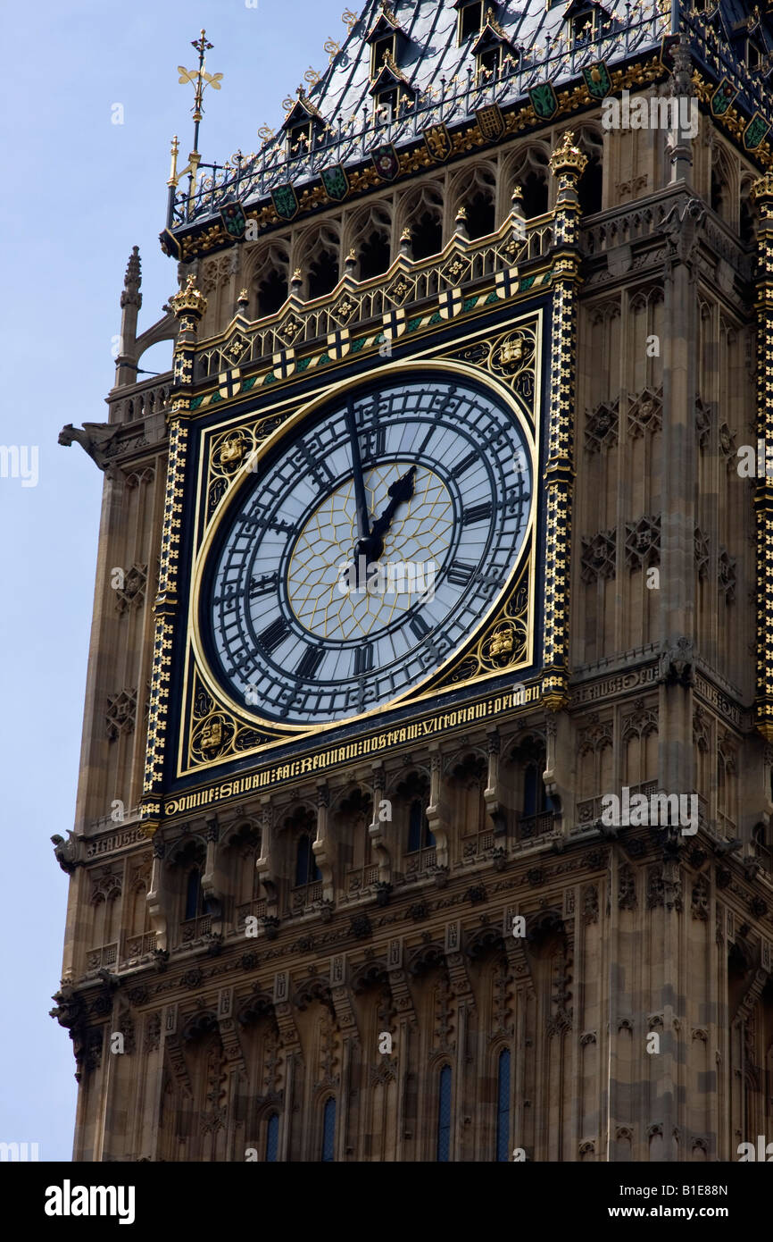 Big Ben, dem berühmten Glockenturm an das House of Parliament in London England Stockfoto