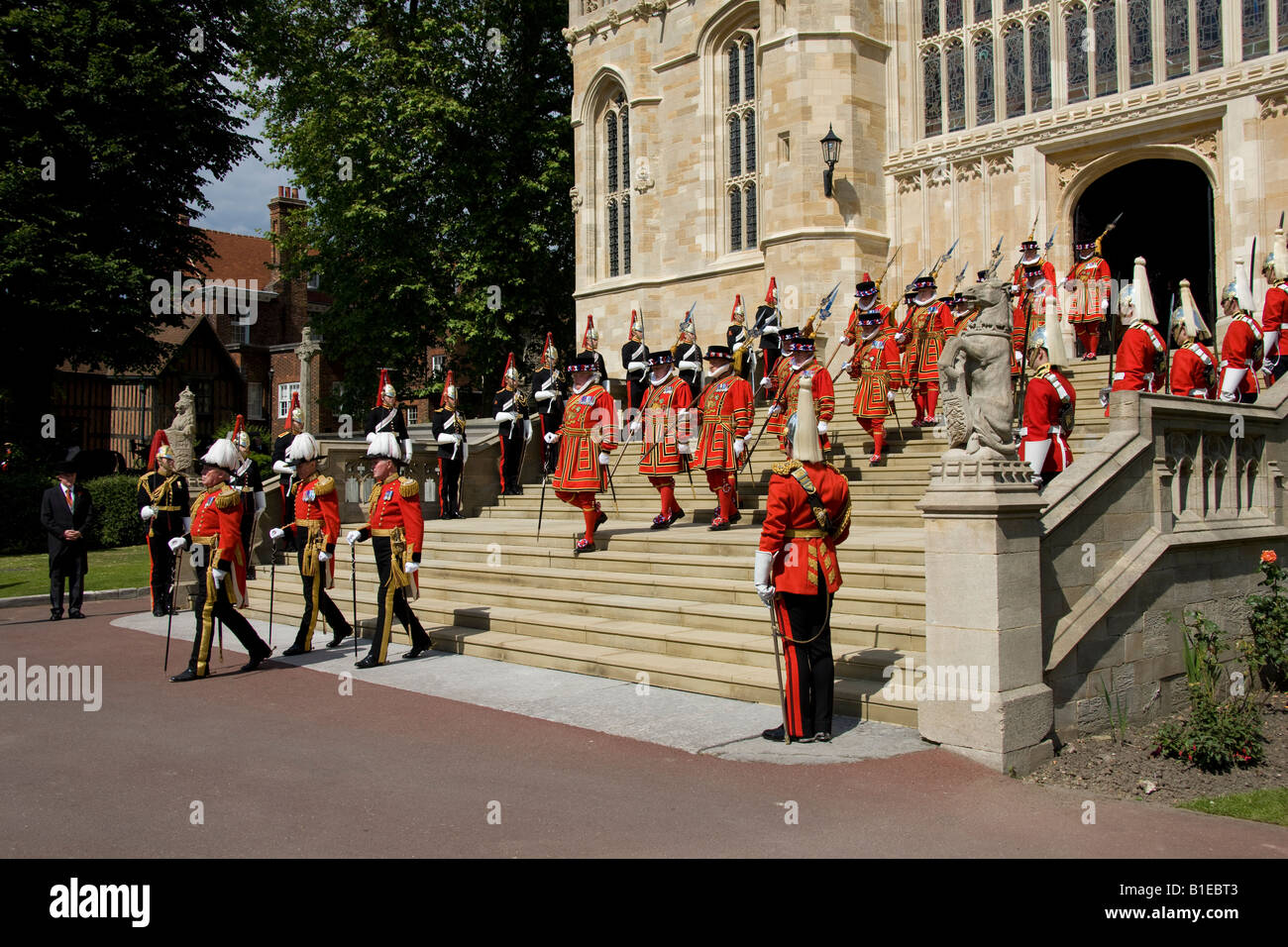 Sankt-Georgs Kapelle West Tür Eingang Windsor Castle Stockfoto