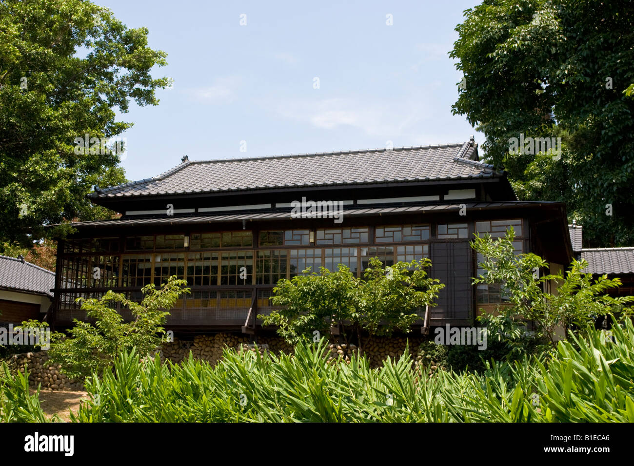 Anfang des 20. Jahrhunderts japanisches Haus in Hsinchu Park, Hsinchu, Taiwan, ROC Stockfoto
