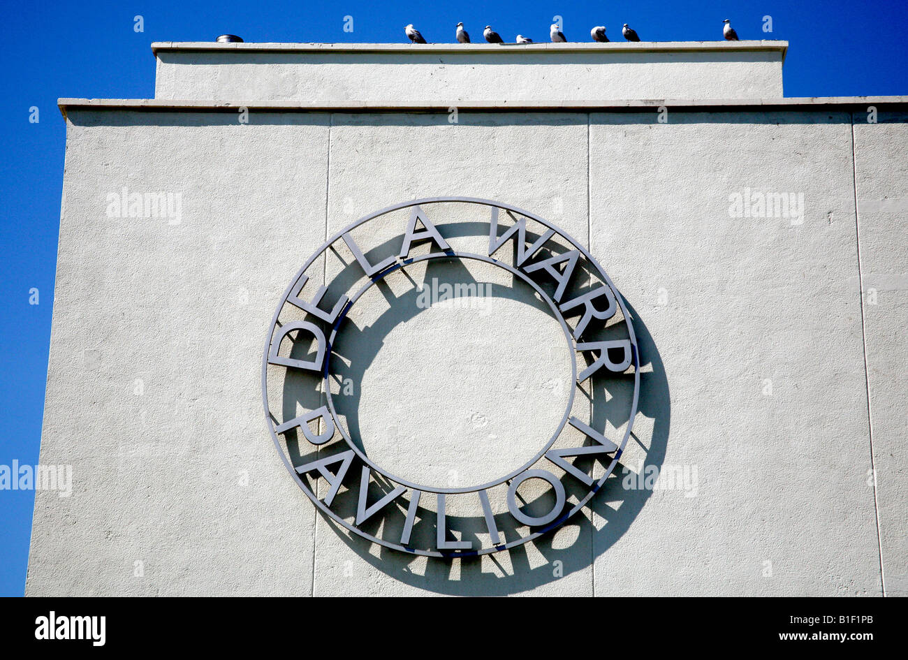 Detail des De La Warr Pavilion in Bexhill on Sea, England Stockfoto