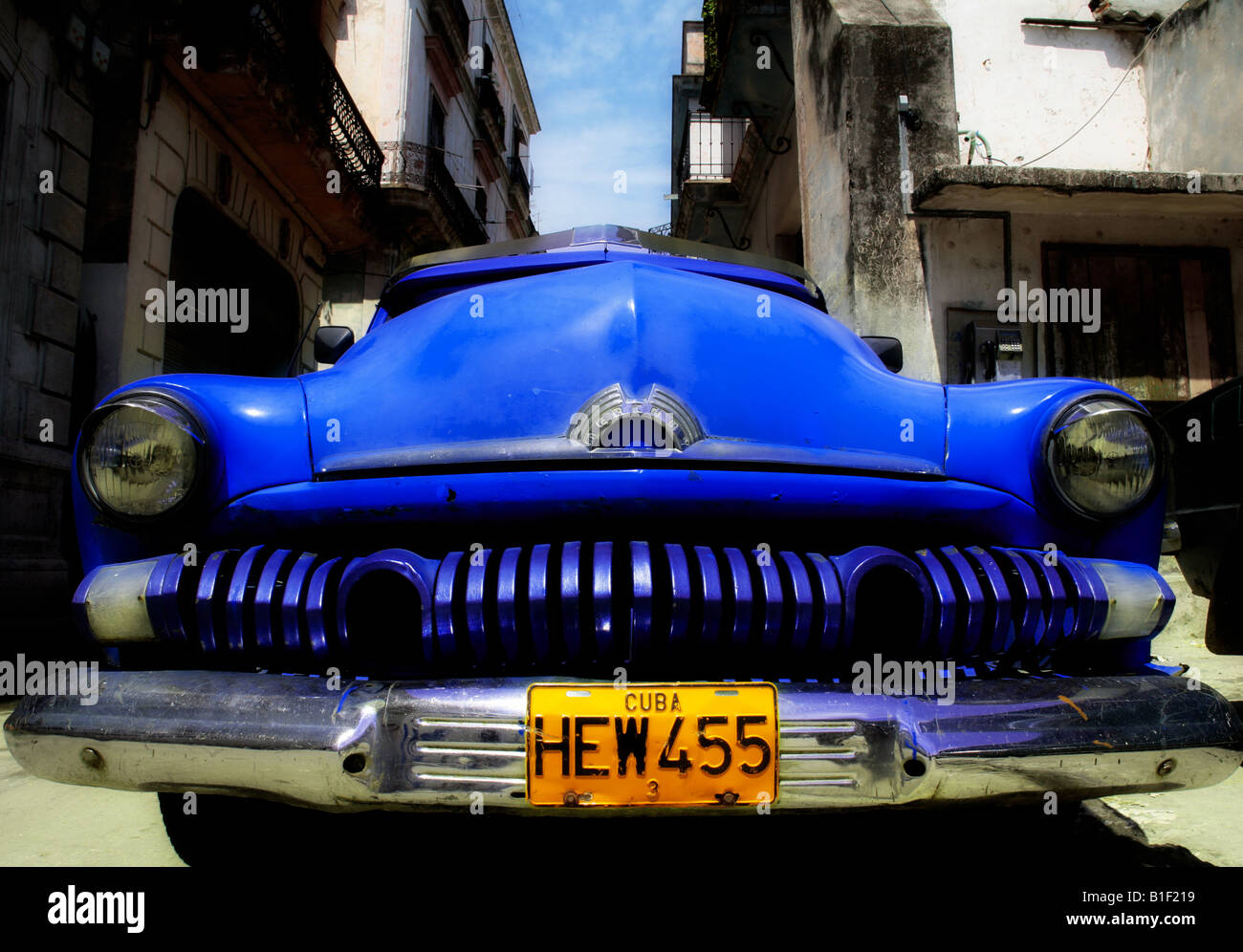 blaues Auto Stockfoto