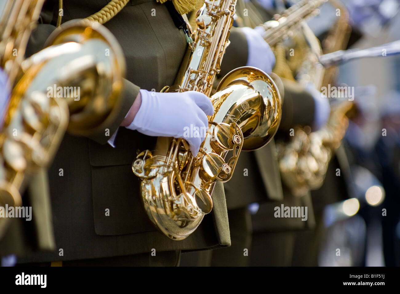 Litauische Streitkräfte Band bei der Militärmusik Festival St. Petersburg Russland 12 06 2008 Stockfoto