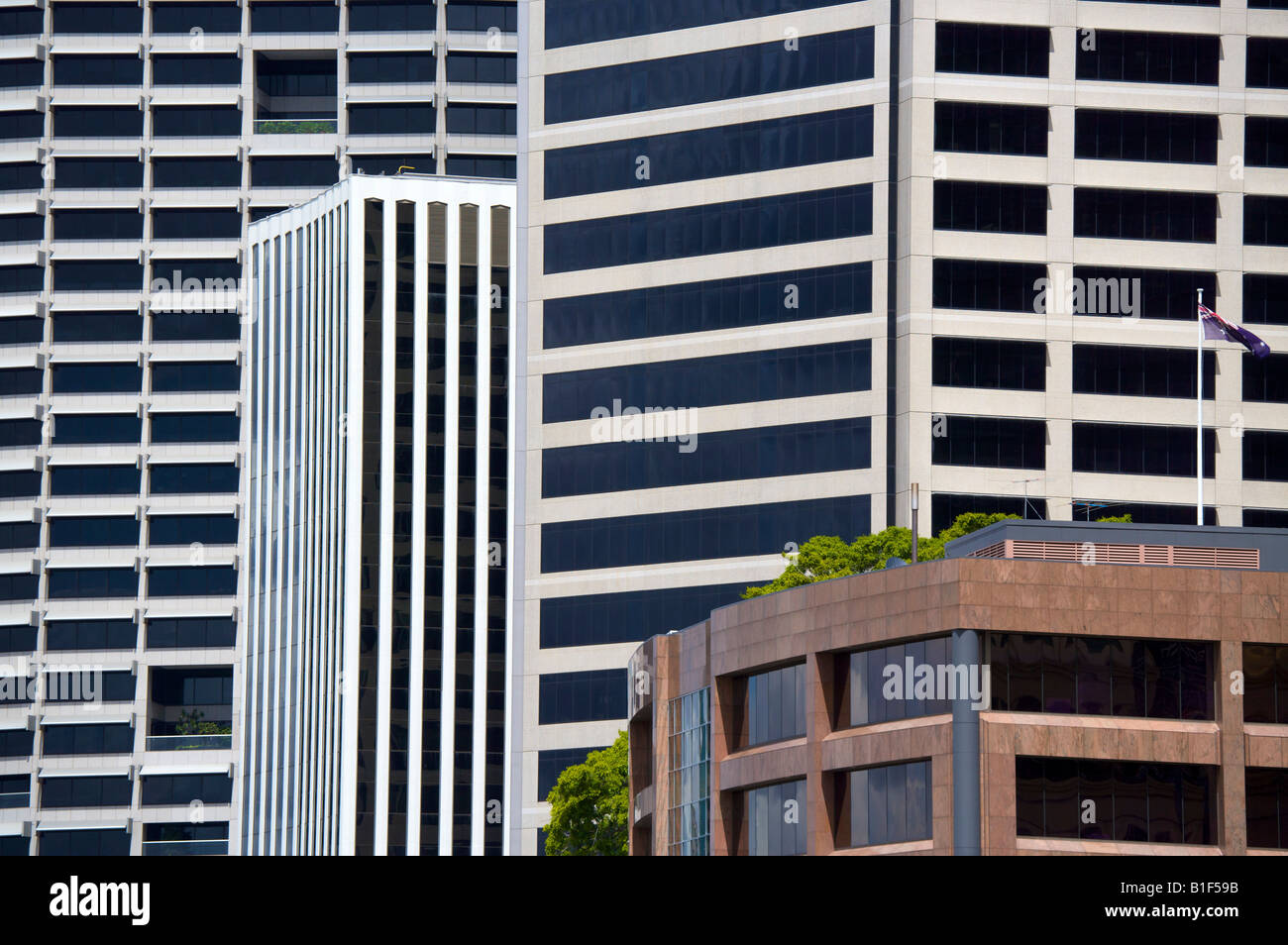 Bürogebäude in Brisbane City Center Queensland Australien Stockfoto