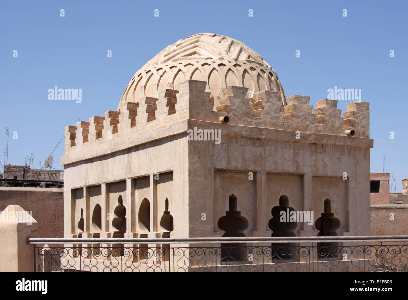 Almoravid Koubba, Marrakesch, Marokko Stockfoto