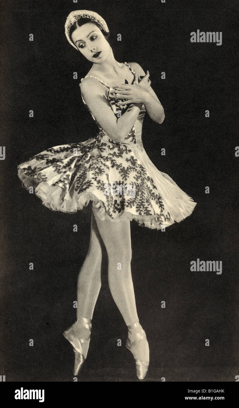 Tamara Toumanova, 1919 - 1996. Russische Ballerina und Schauspielerin. Aus dem Buch Fußnoten zum Ballett, erschienen 1938. Stockfoto