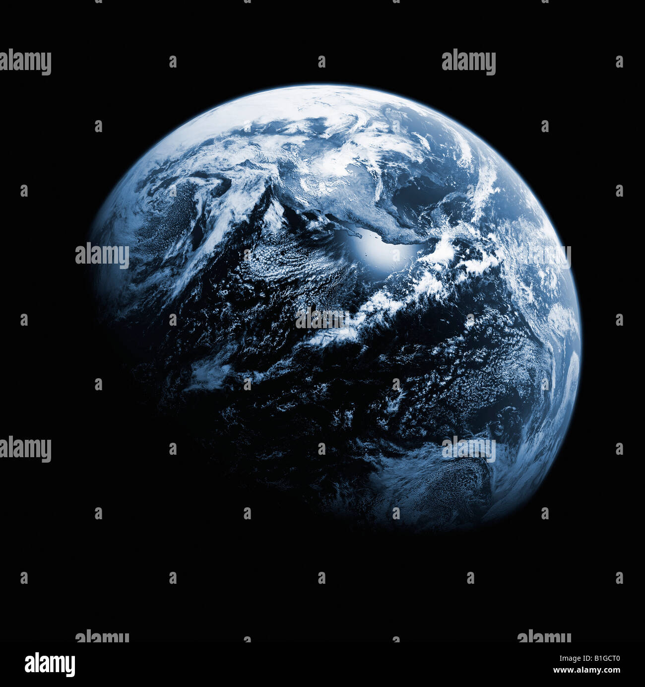 Satellitenbild der Erde aus dem Weltraum Stockfotografie Alamy