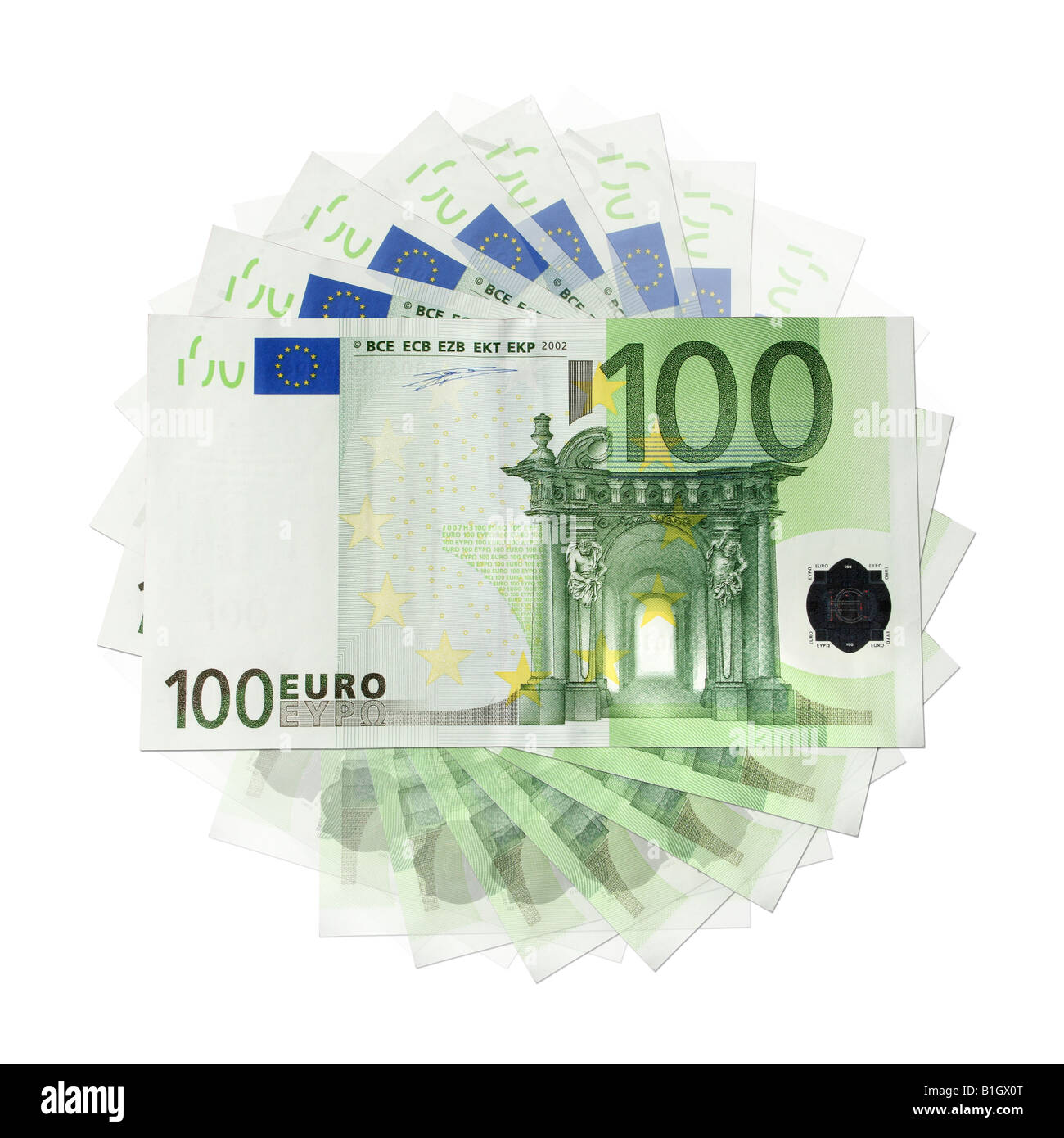 100 Euro-Banknoten Stockfoto