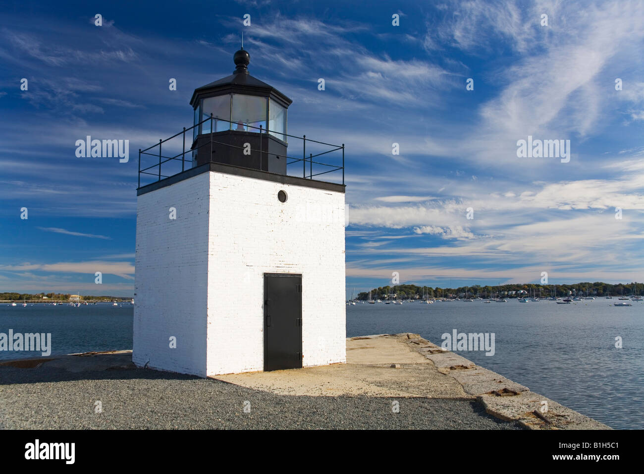Leuchtturm an der Küste, Derby Wharf Leuchtturm, Hafen Salem, Salem,  Massachusetts, USA Stockfotografie - Alamy